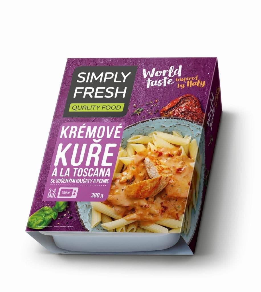 Simply Fresh Krémové kuře à la Toscana se sušenými rajčaty a penne 380g