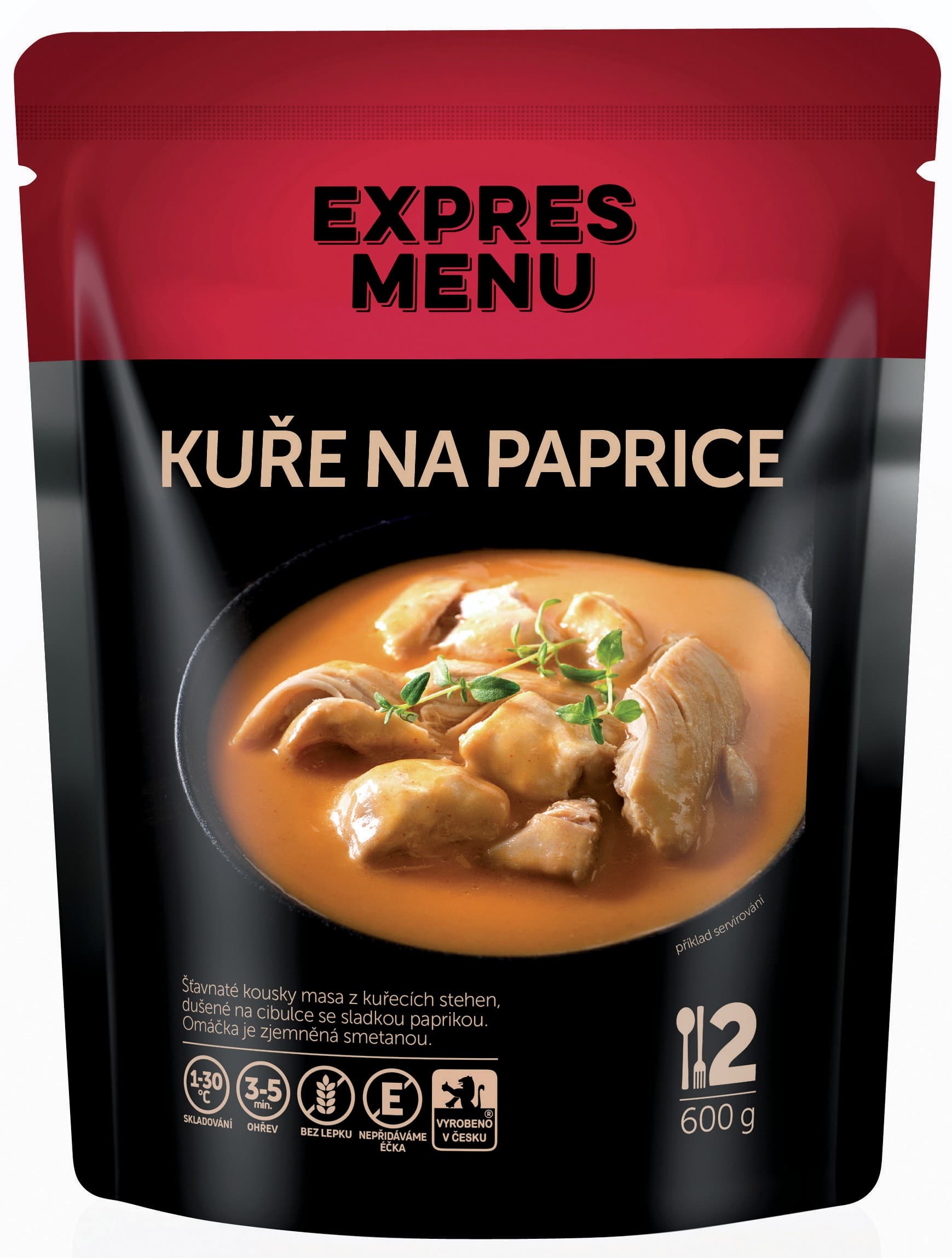 Expres menu Kuře na paprice, 2 porce, 600g