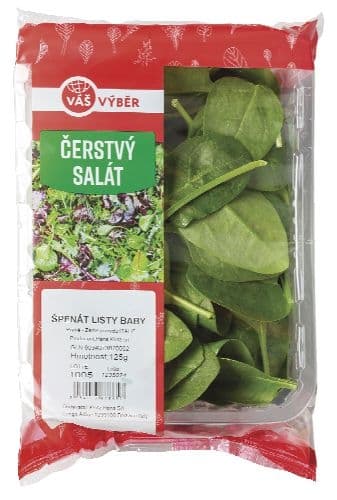 Váš Výběr Špenát listy Baby 125g