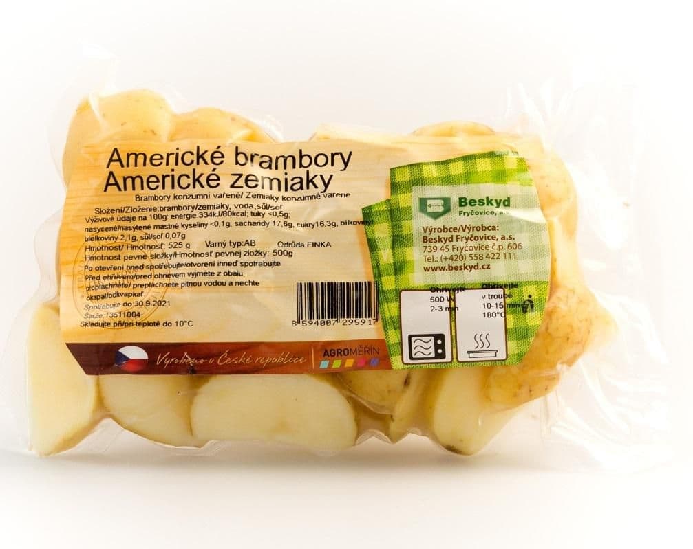 Beskyd Fryčovice Brambory konzumní americké vařené 500 g