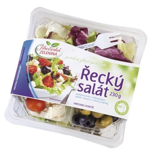 Jihočeská zelenina Řecký salát s balkánským sýrem, olivami a cherry rajčetem 230 g