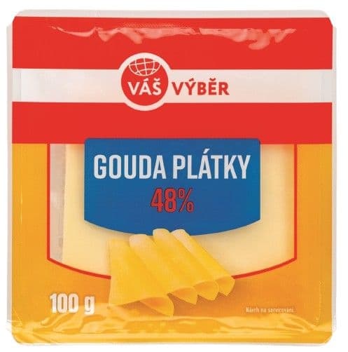 Váš Výběr Gouda 48% plátky 100g