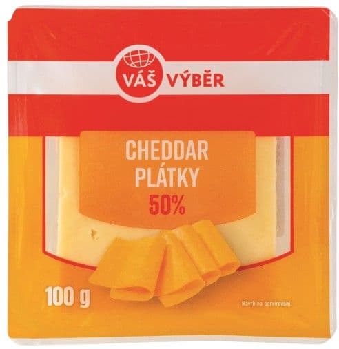 Váš Výběr Cheddar světlý plátky 100 g