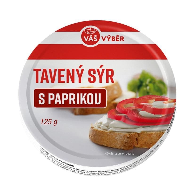 Váš Výběr Tavený sýr s paprikou 125 g