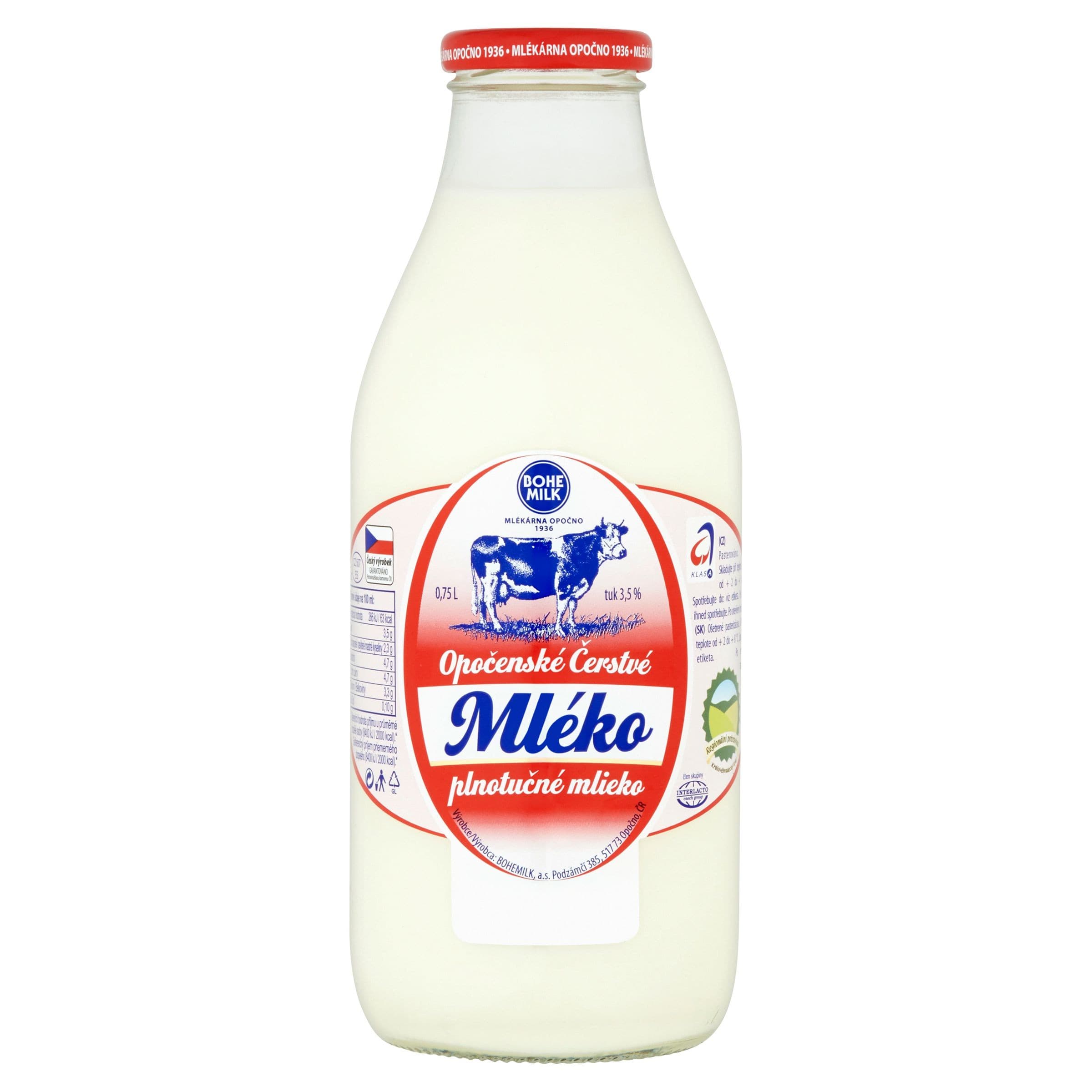 Bohemilk Čerstvé mléko 3,5% 750 ml