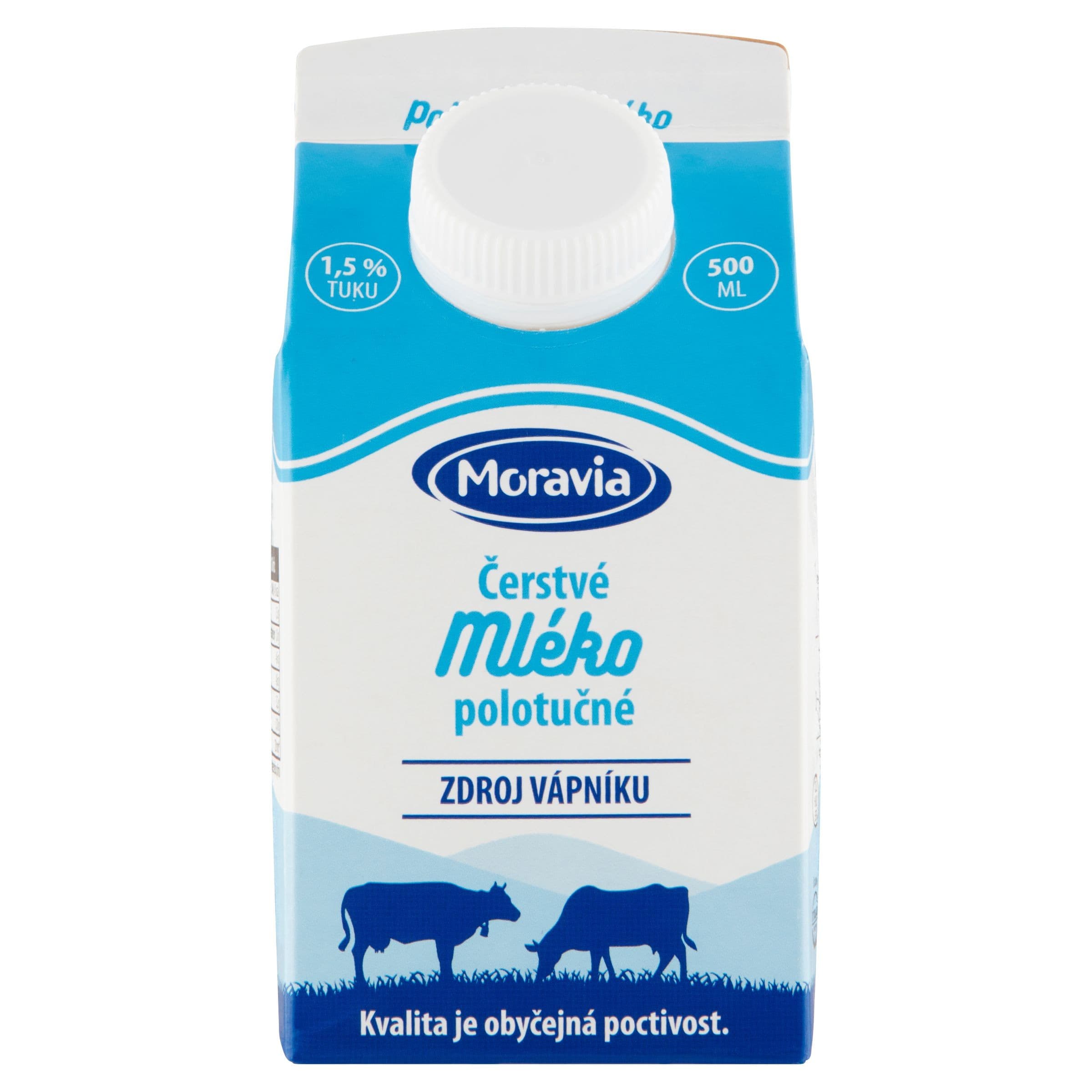 Moravia Čerstvé mléko 1,5% 0,5 l