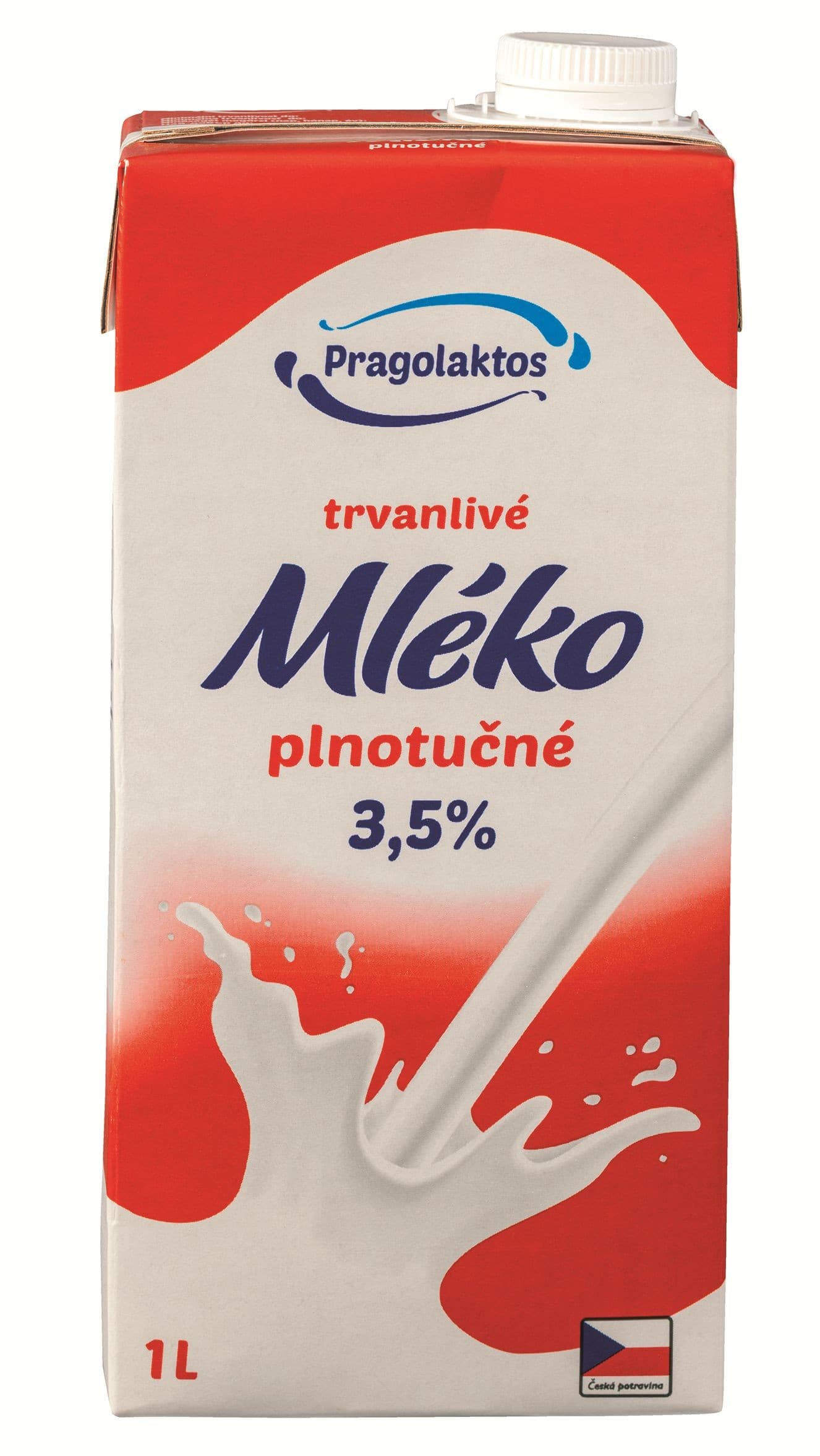 Pragolaktos Trvanlivé mléko 3,5% plnotučné s uzávěrem1 l