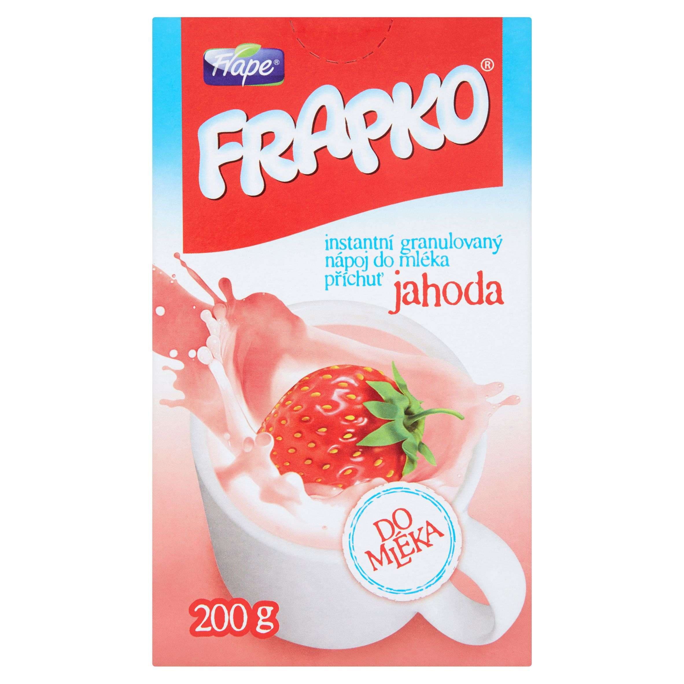 Frapko Instantní granulovaný nápoj do mléka jahoda 200 g