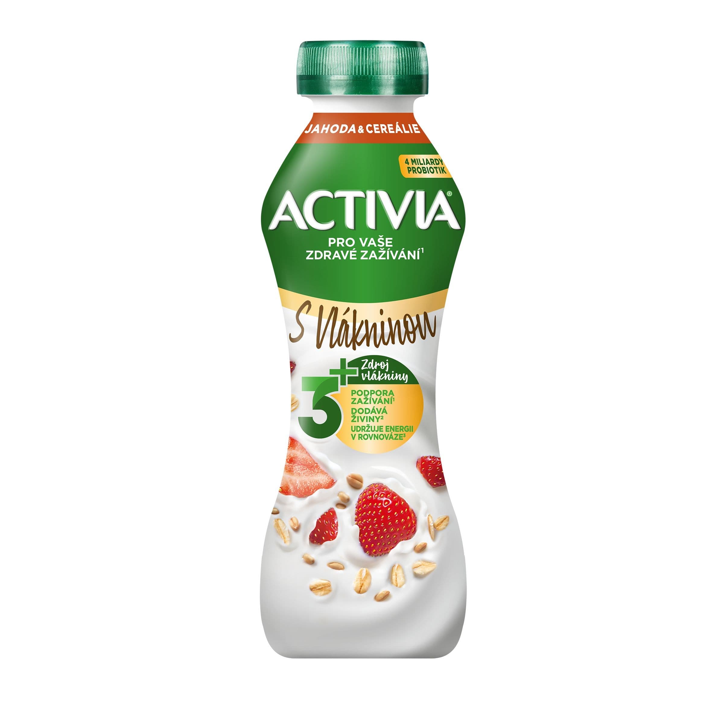 Activia zakysaný nápoj s bifidokulturou Jahoda/Cereálie 270g