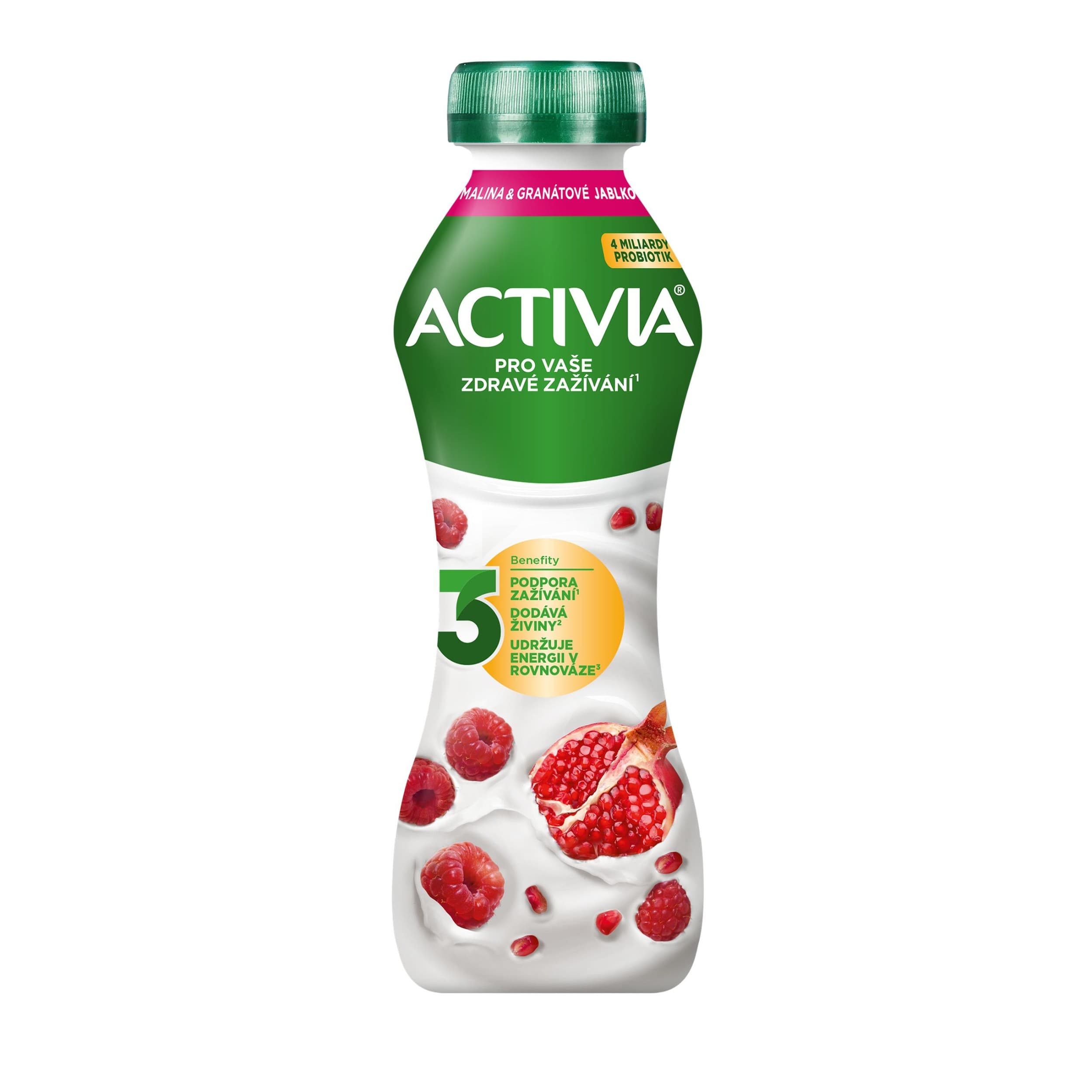 Activia Zakysaný nápoj s bifidokulturou malina a granátové jablko 280 g