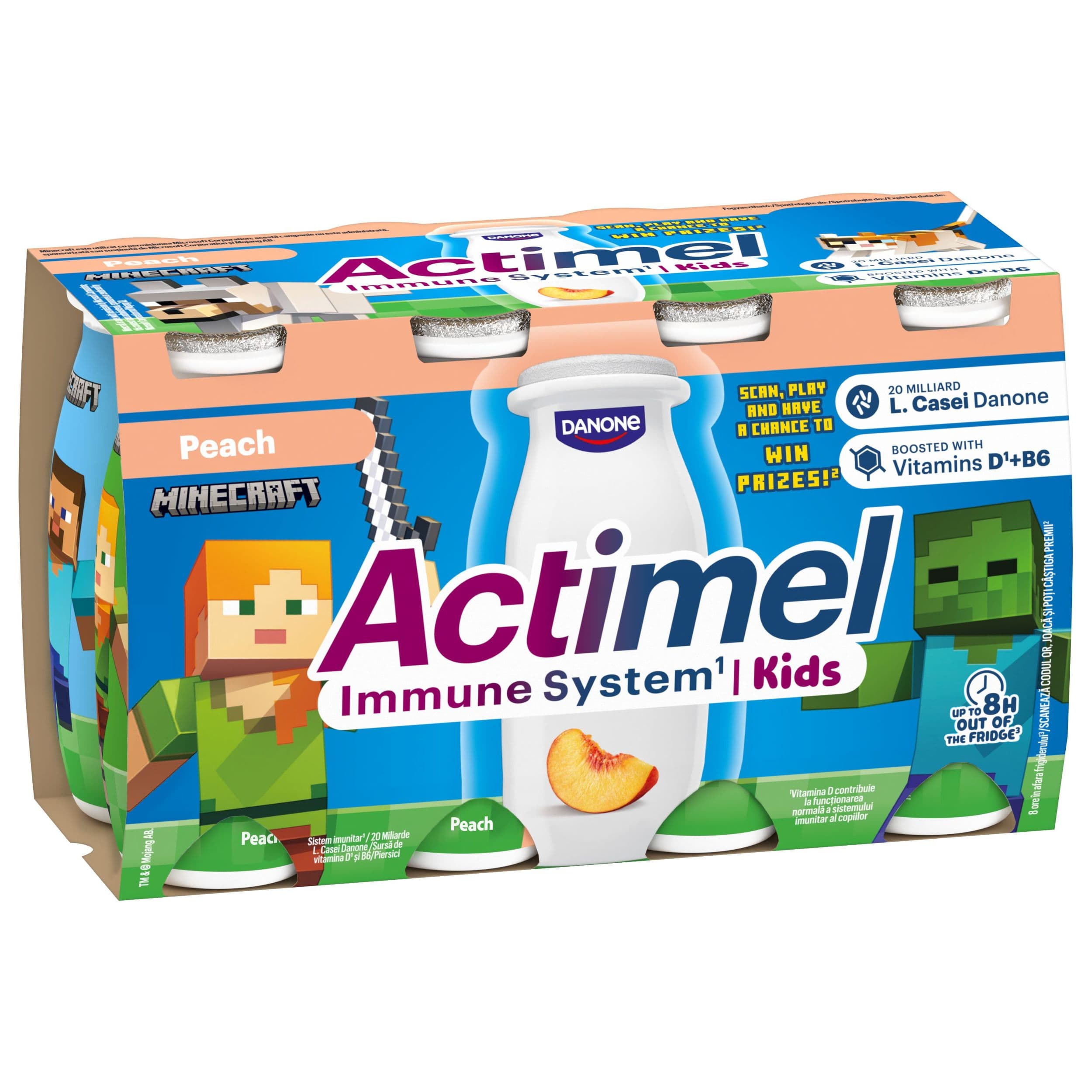 Actimel Kids broskev 8x100g