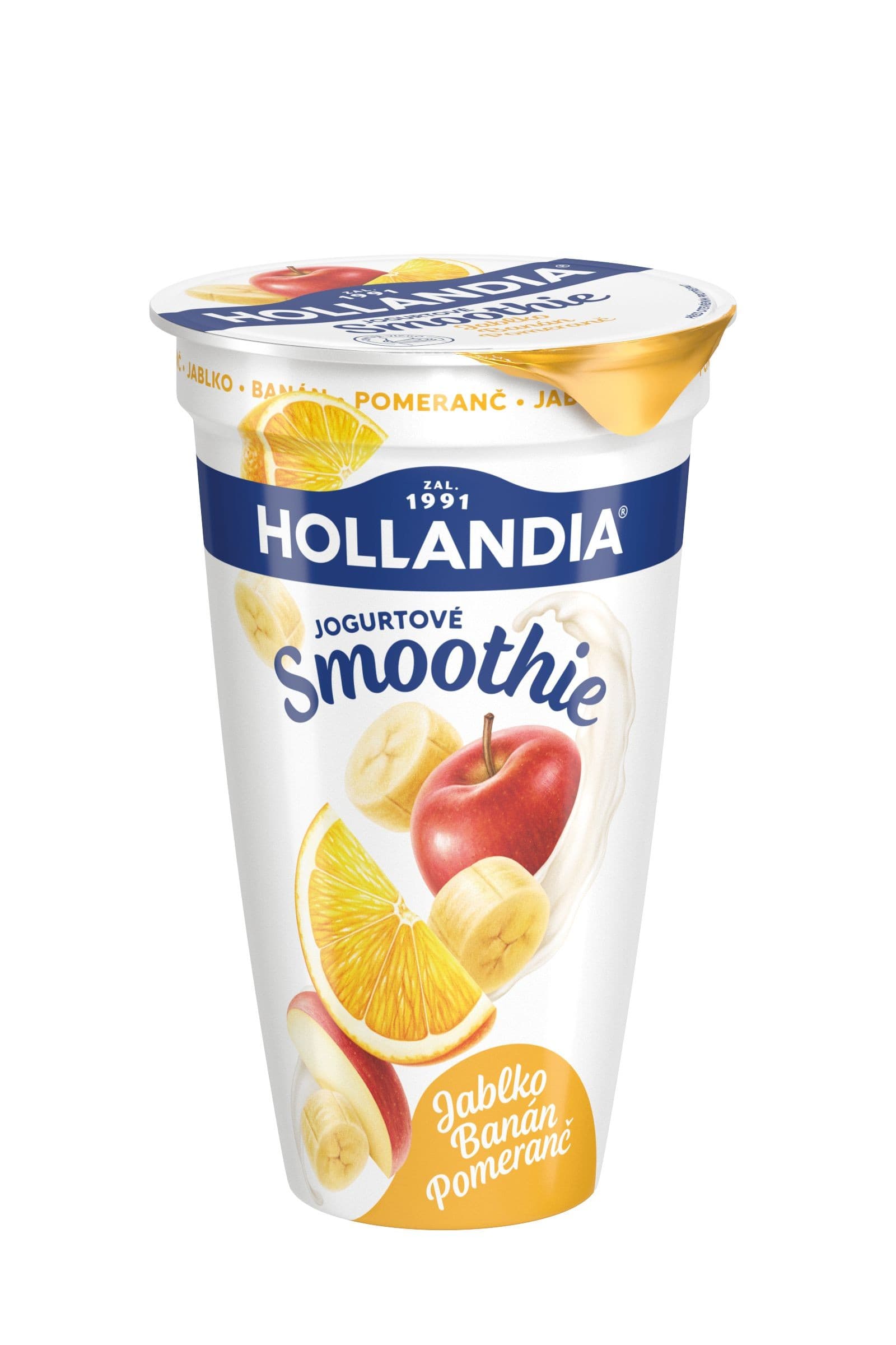 Hollandia Jogurtové smoothie jablko, banán, pomeranč 230g