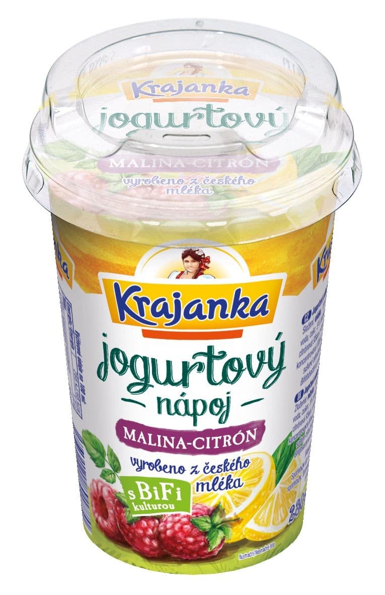 Krajanka jogurtový nápoj malina-citron 230ml