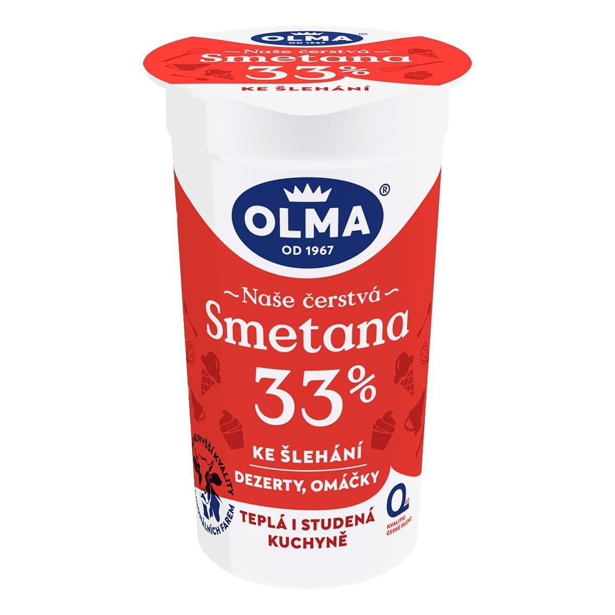 Olma Smetana ke šlehání 33% 200 g