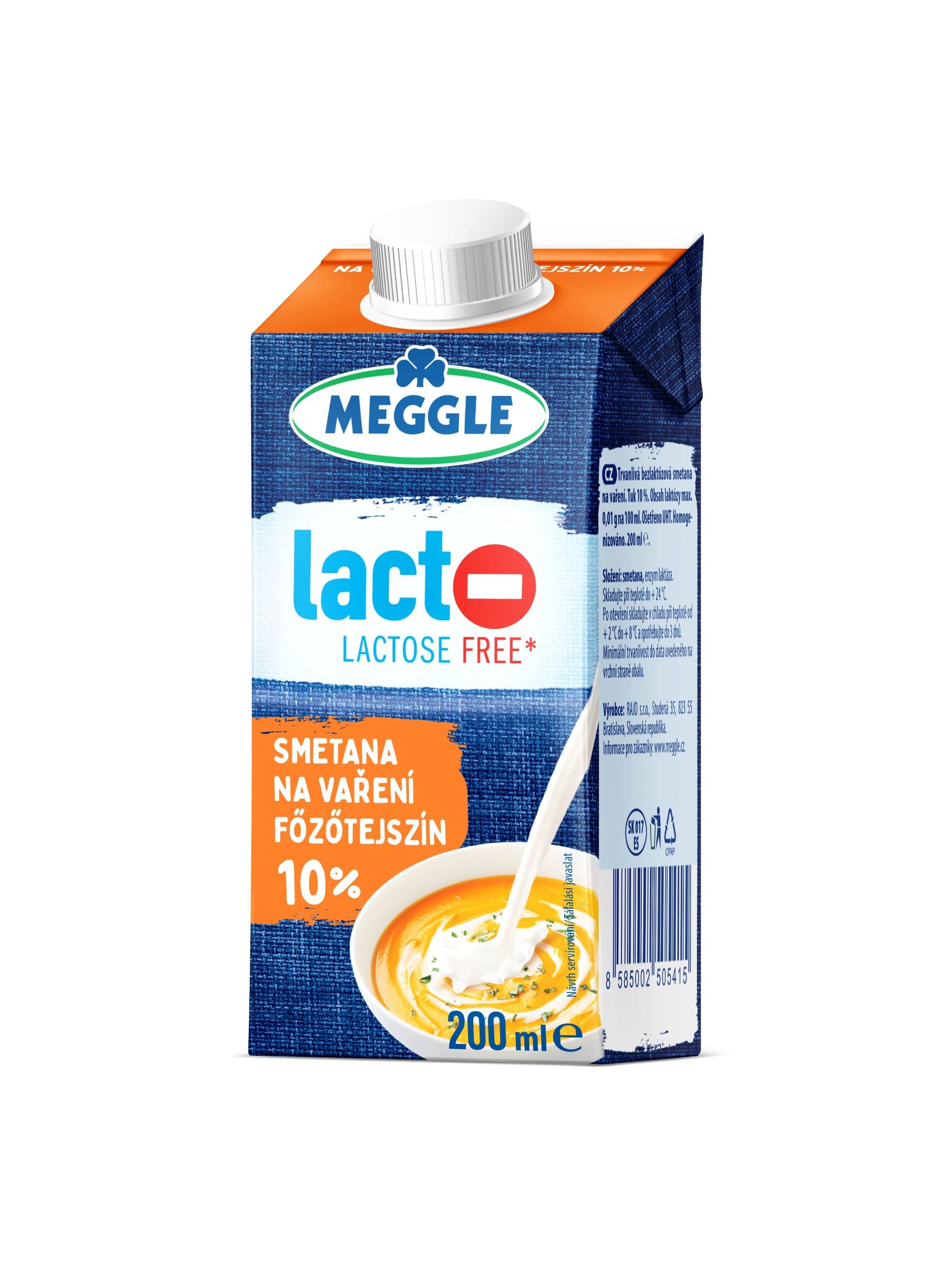 Meggle Bezlaktózová smetana na vaření 10% 200 ml