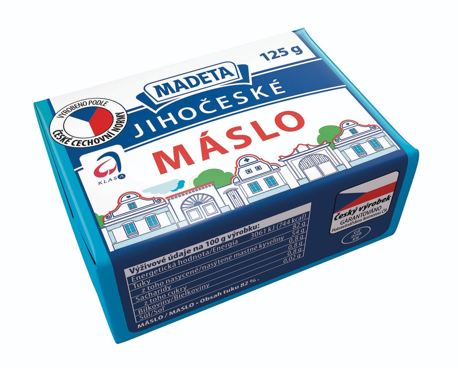 Madeta Jihočeské máslo 82% 125 g