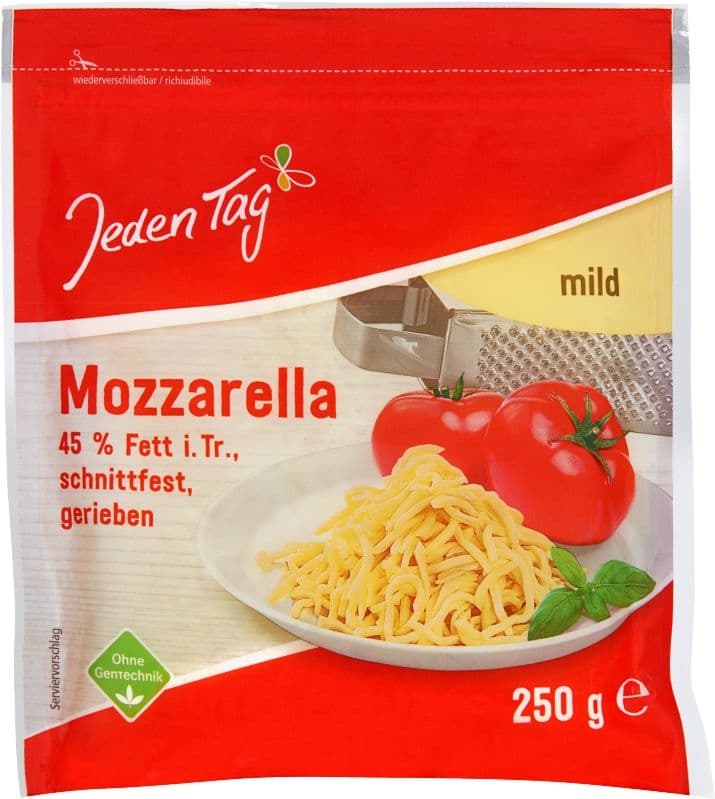 Jeden Tag Mozzarella strouhaná 250g