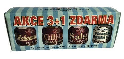 Box Gourmet modrý 3+1 zdarma 4 x 105 ml