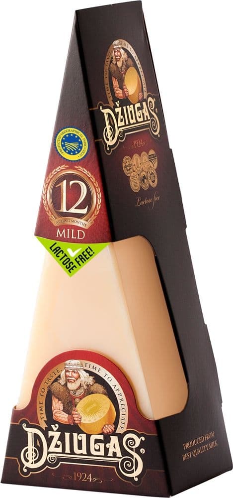 Sýr Džiugas Bronze - výseč, doba zrání 12 měsíců, 40% t.v.s. 180 g