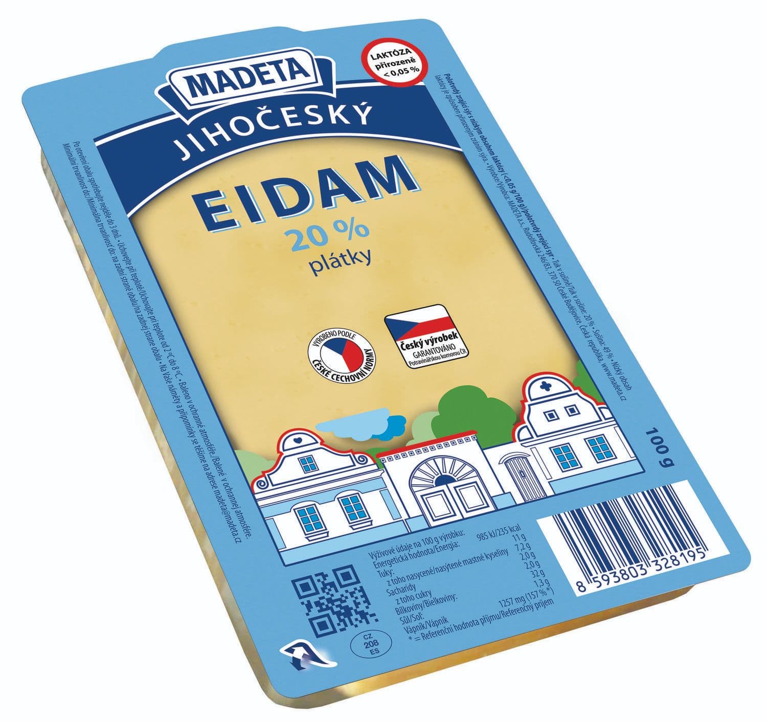 Madeta Jihočeský eidam 20% plátky 100 g