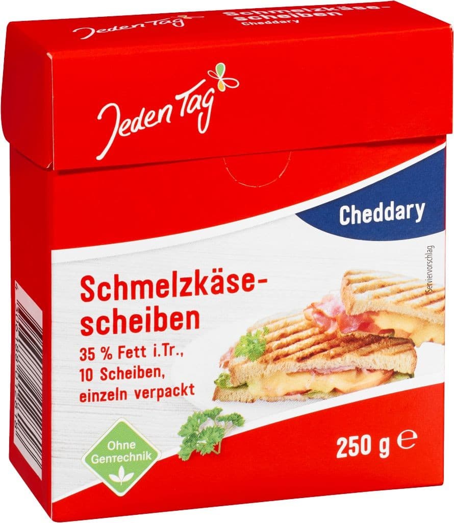 Jeden Tag Tavený sýr plátky chedar 250g