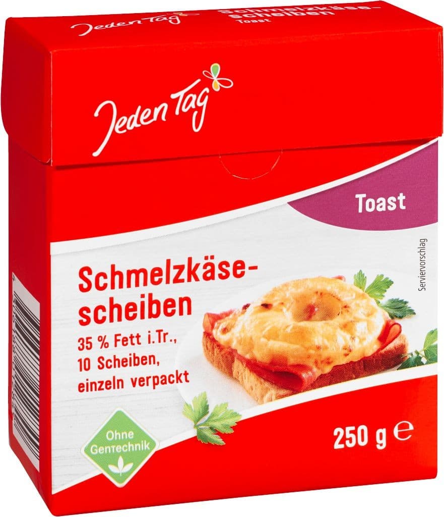 Jeden Tag Tavený sýr plátky toast 250g