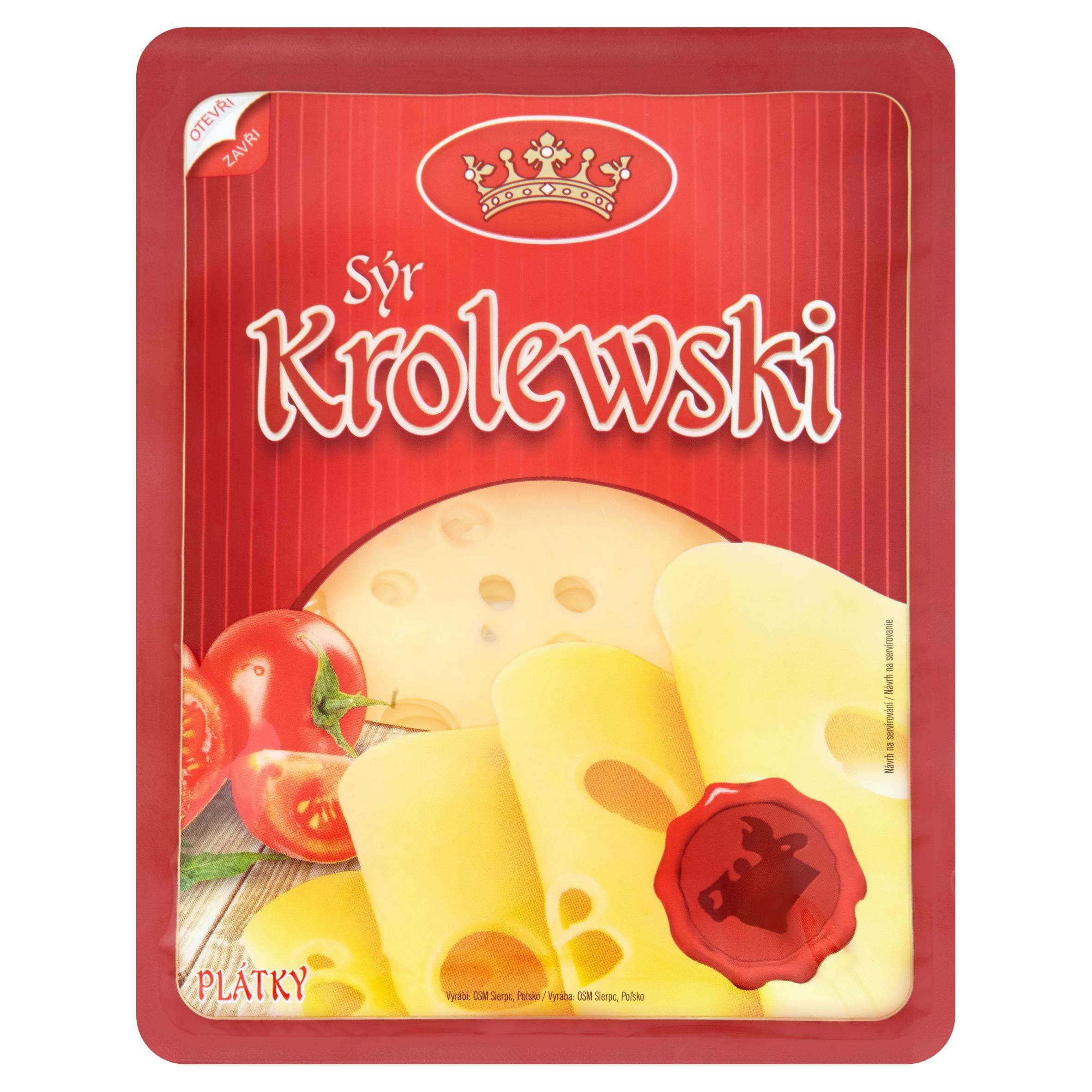 Krolewski Sýr 45% plátky 100 g