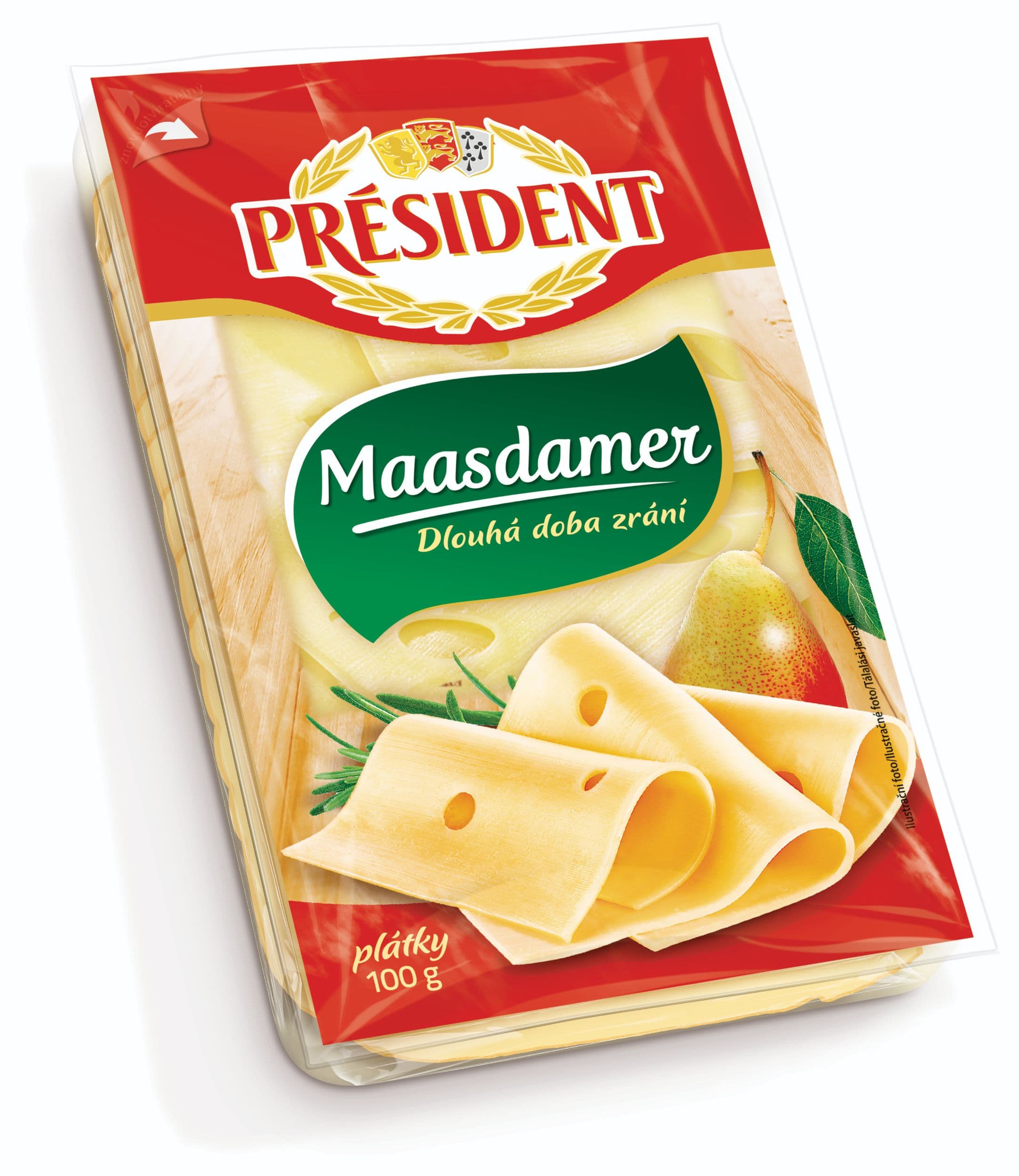 Président Maasdamer plátky 45% 100 g
