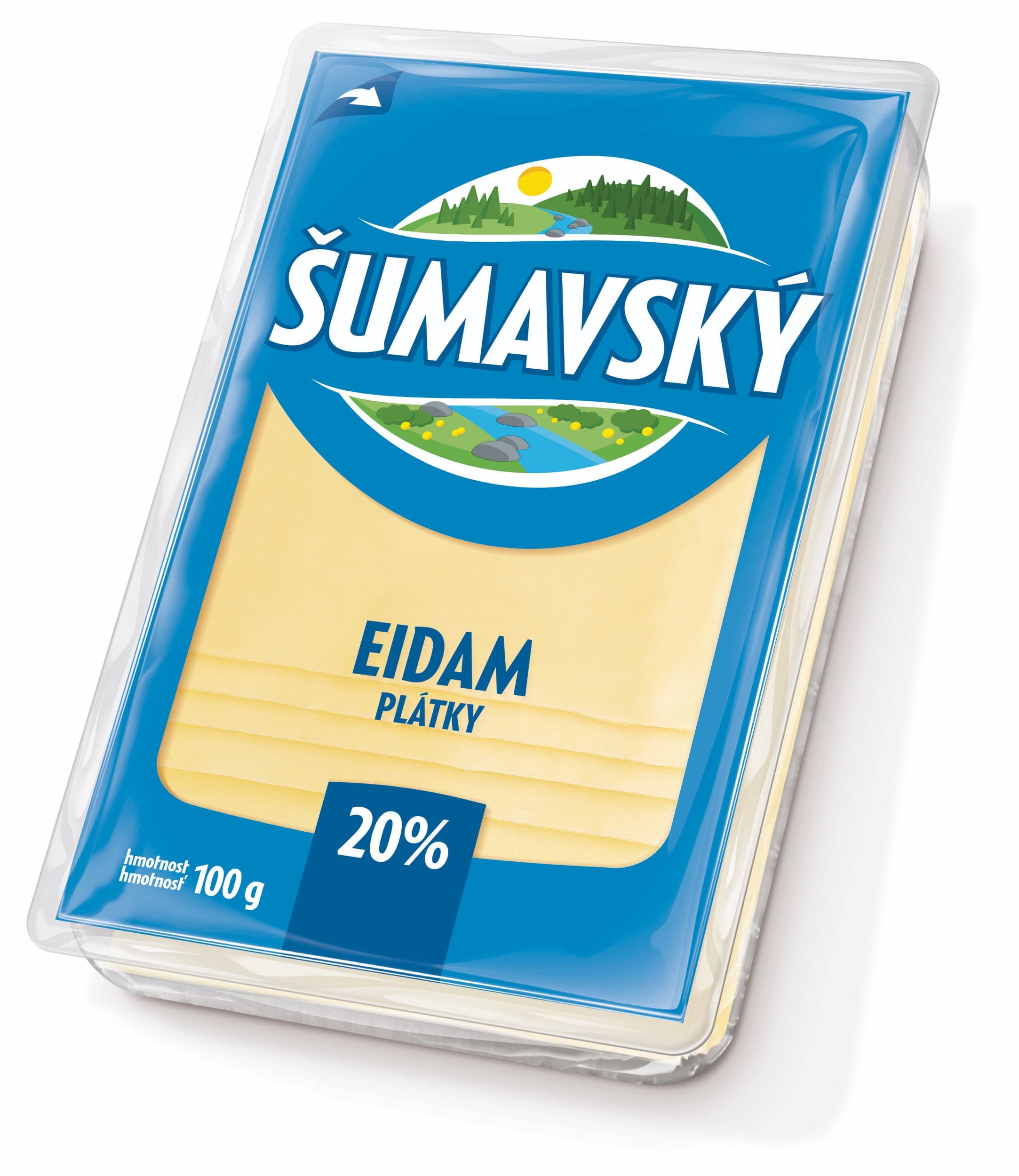 Šumavský eidam 20% plátky 100 g