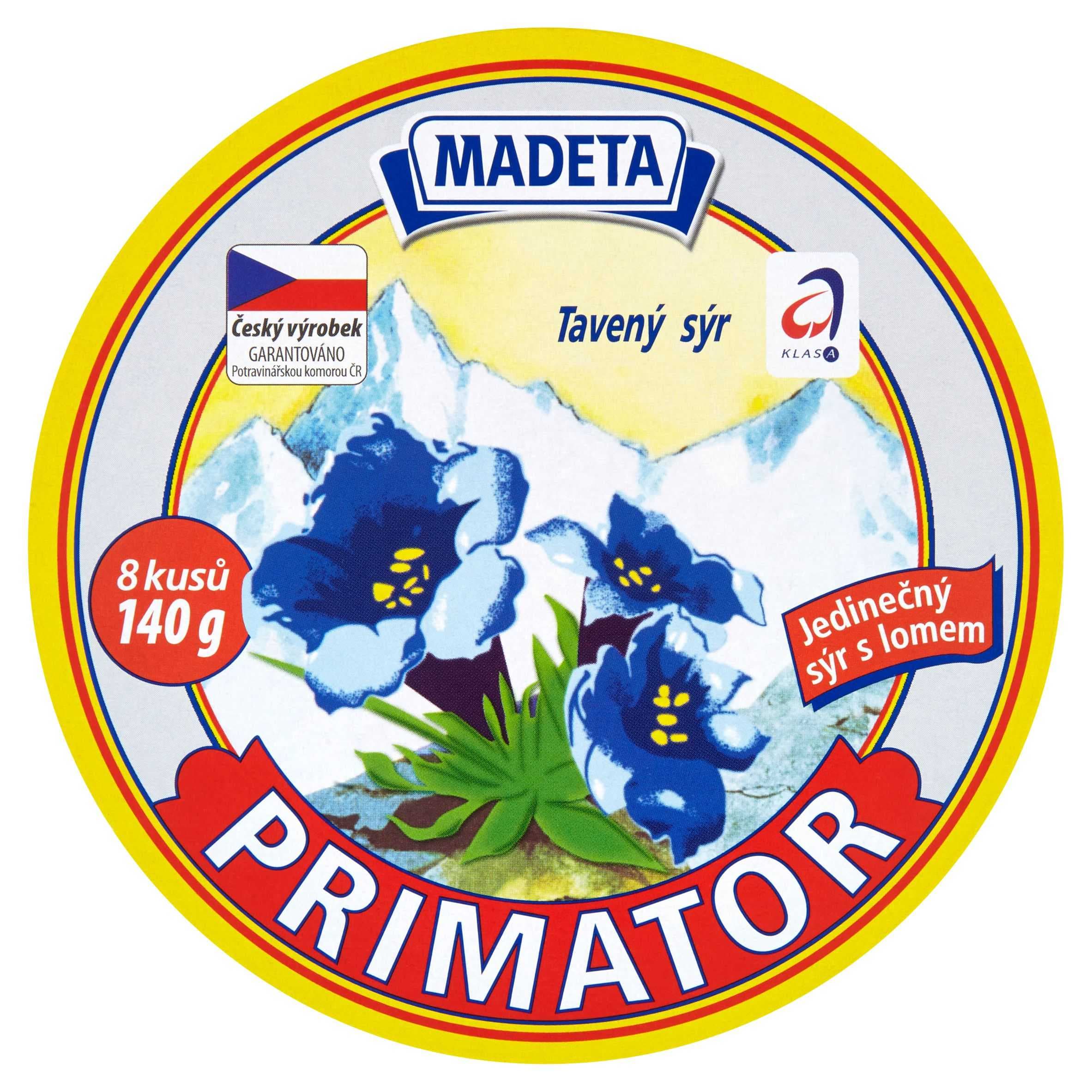 Madeta Primator tavený sýr 8D 140 g