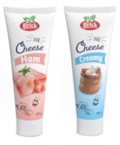 Brick tavený sýr v tubě 150g různé příchutě