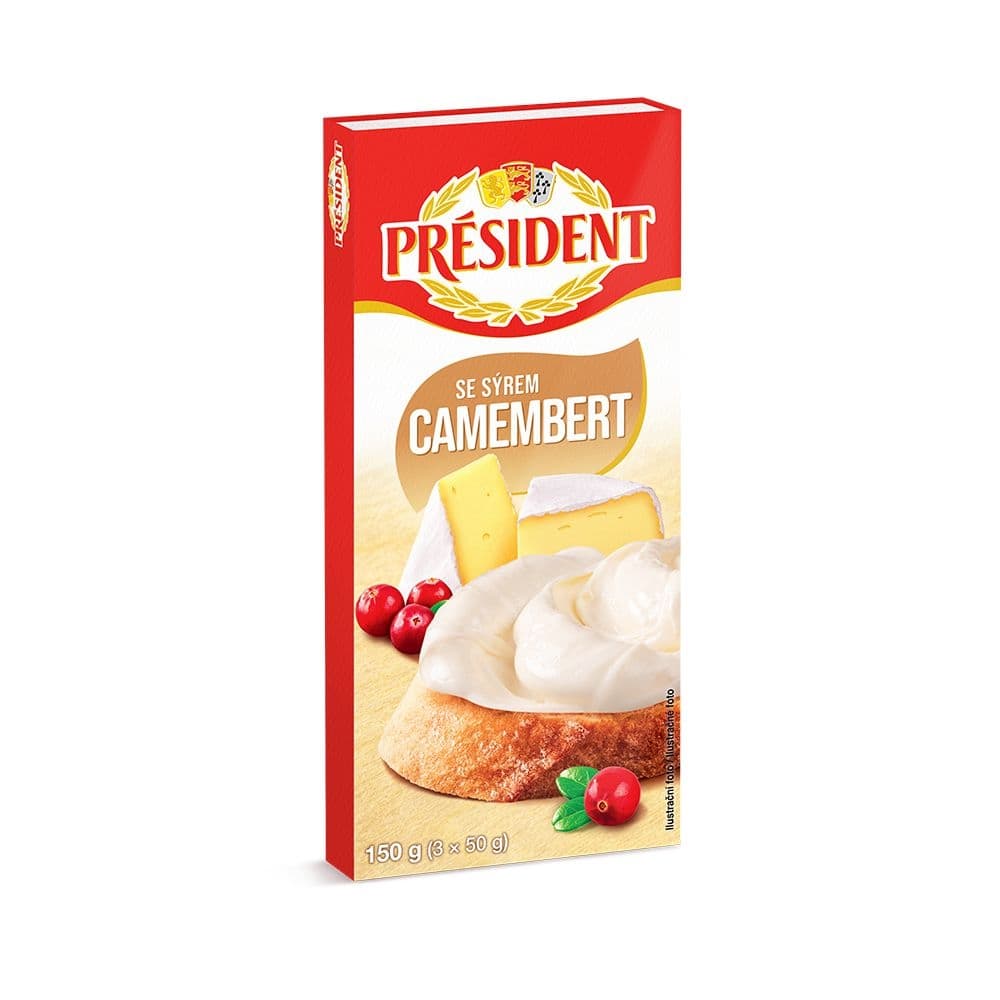 Président Tavený sýrový výrobek se sýrem Camembert 150 g