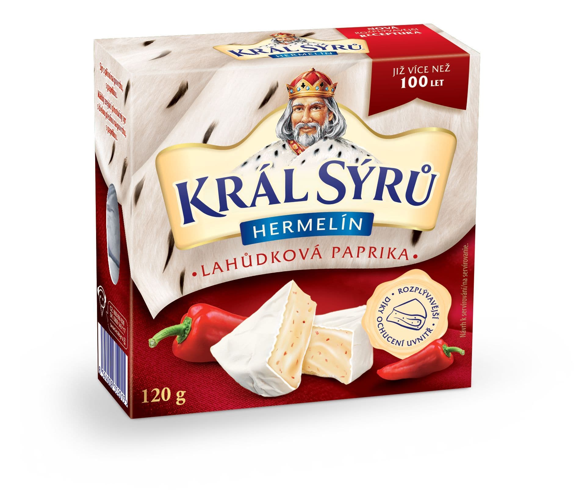 Král Sýrů Hermelín lahůdková paprika 120 g