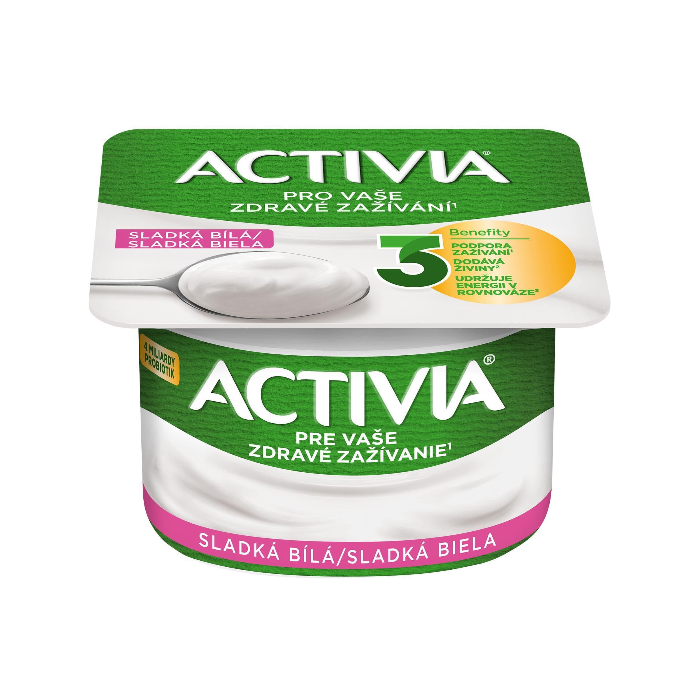 Danone Activia Probiotický jogurt bílý slazený 120 g