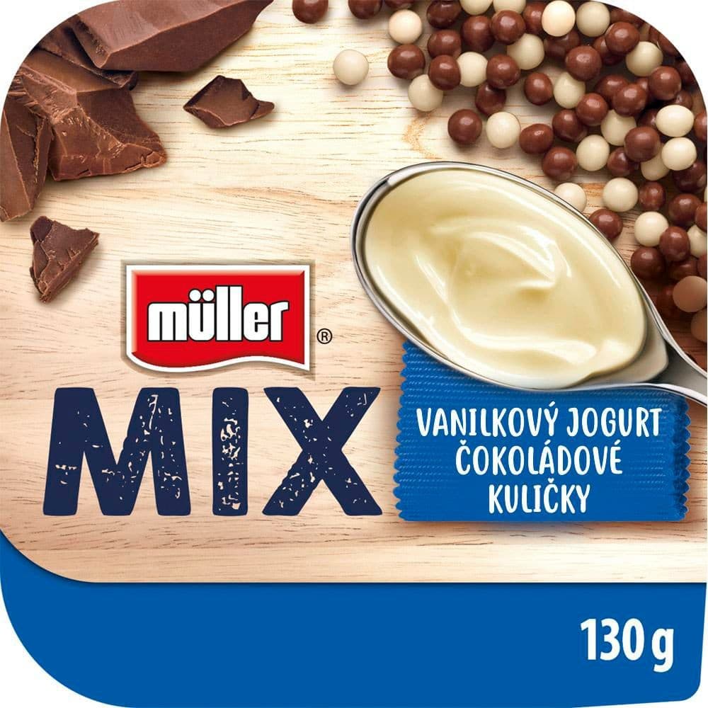 Müller Mix Choco Balls jogurt s vanilkovou příchutí 130 g