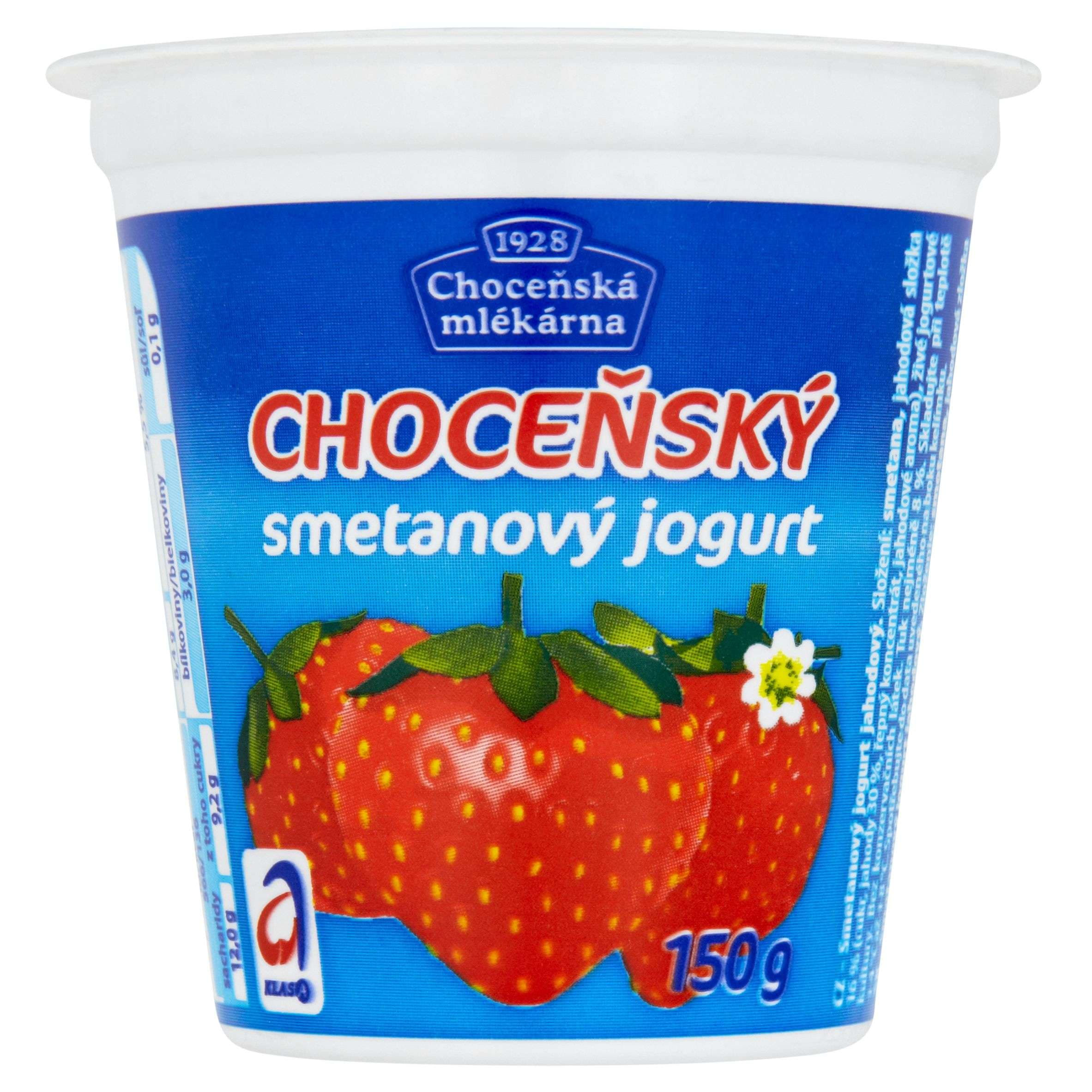 Choceňská Mlékárna Choceňský smetanový jogurt jahodový 150 g