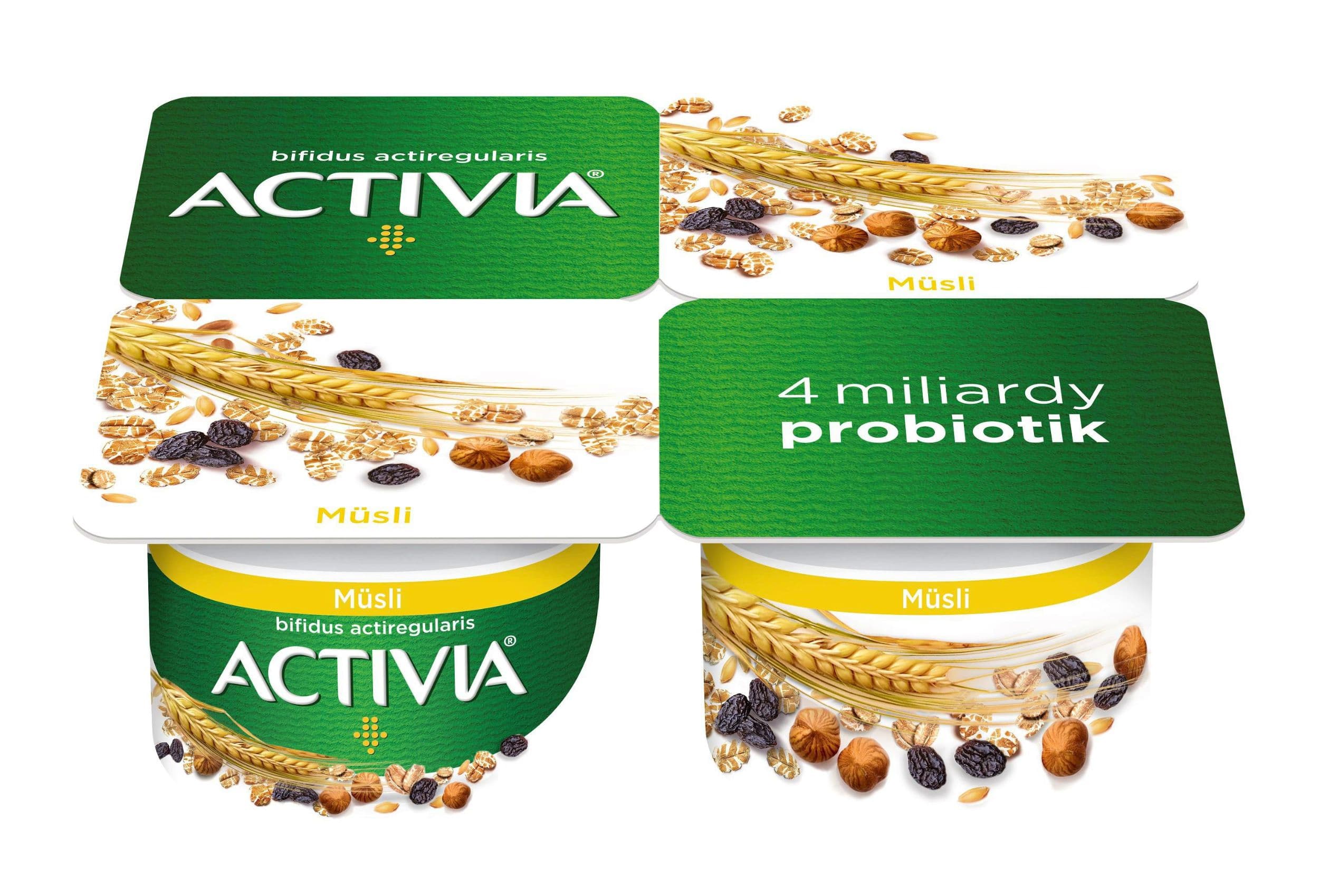 Activia jogurt s müsli a bifidokulturou 4x120g