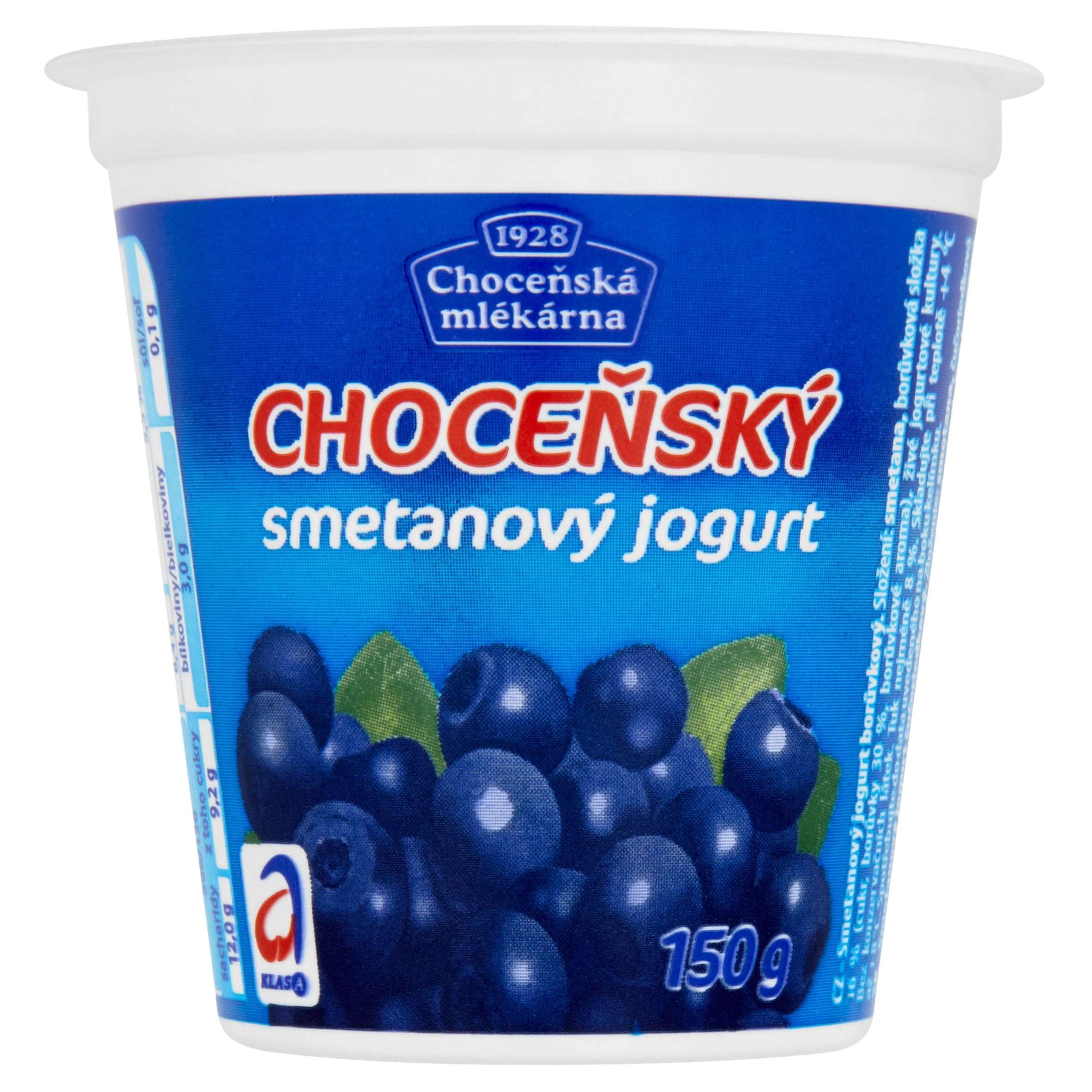 Choceňská Mlékárna Choceňský smetanový jogurt borůvkový 150 g