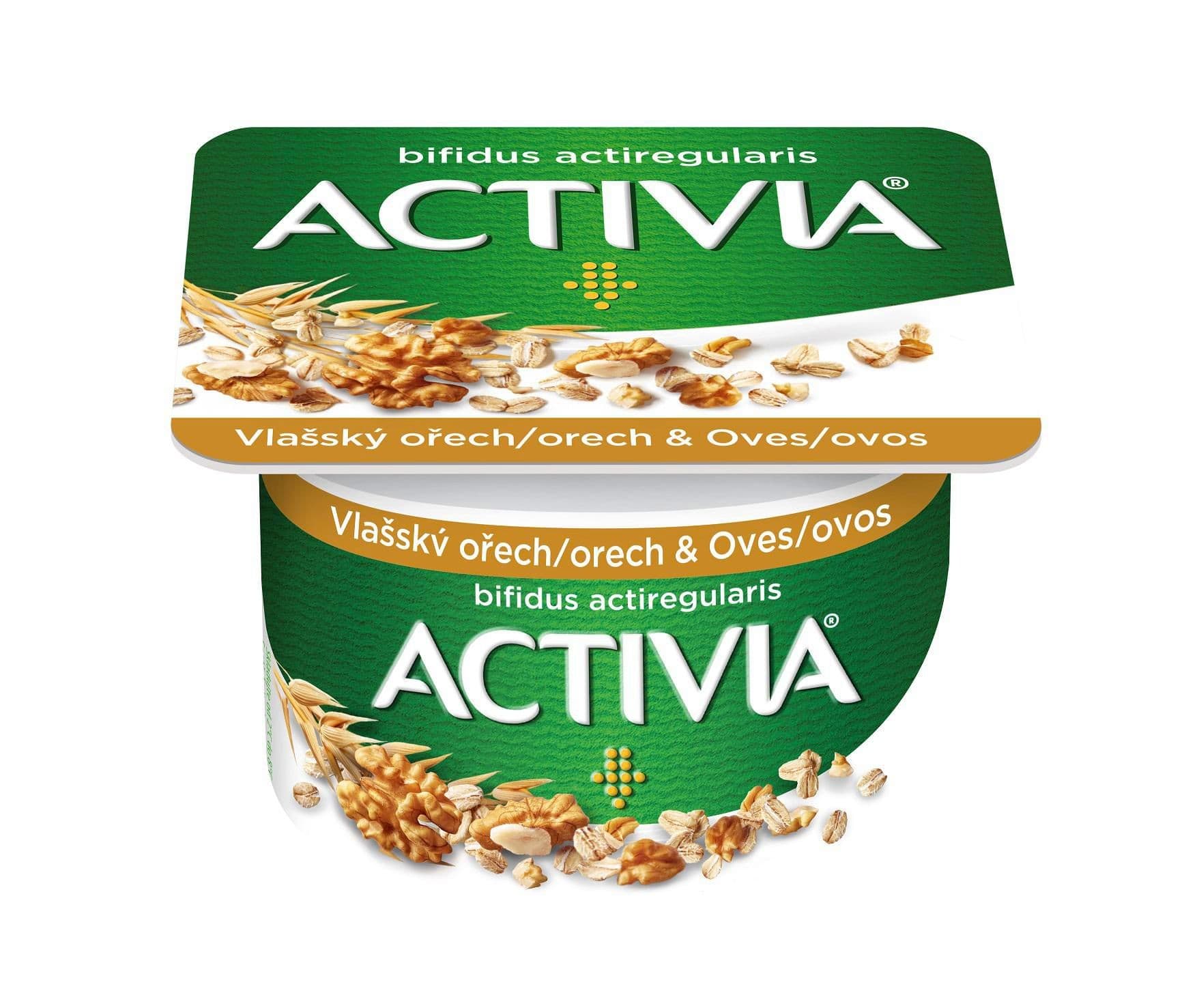 Activia jogurt s vlašskými ořechy, ovesnými vločkami a bifidokulturou 120g