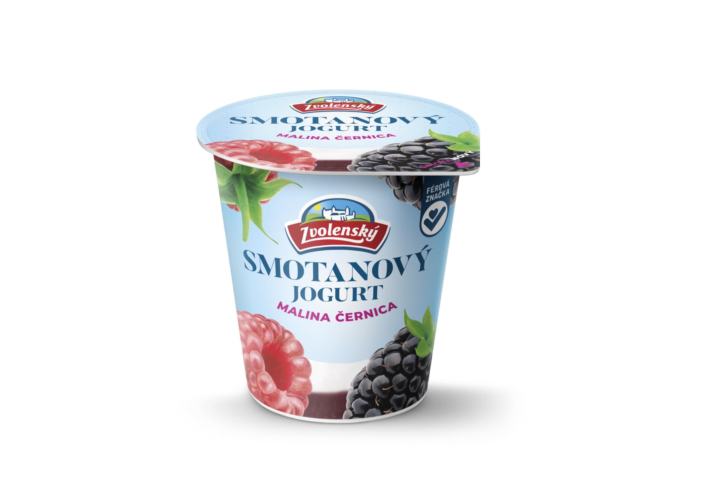 Zvolenský smetanový jogurt malina-ostružina 145g