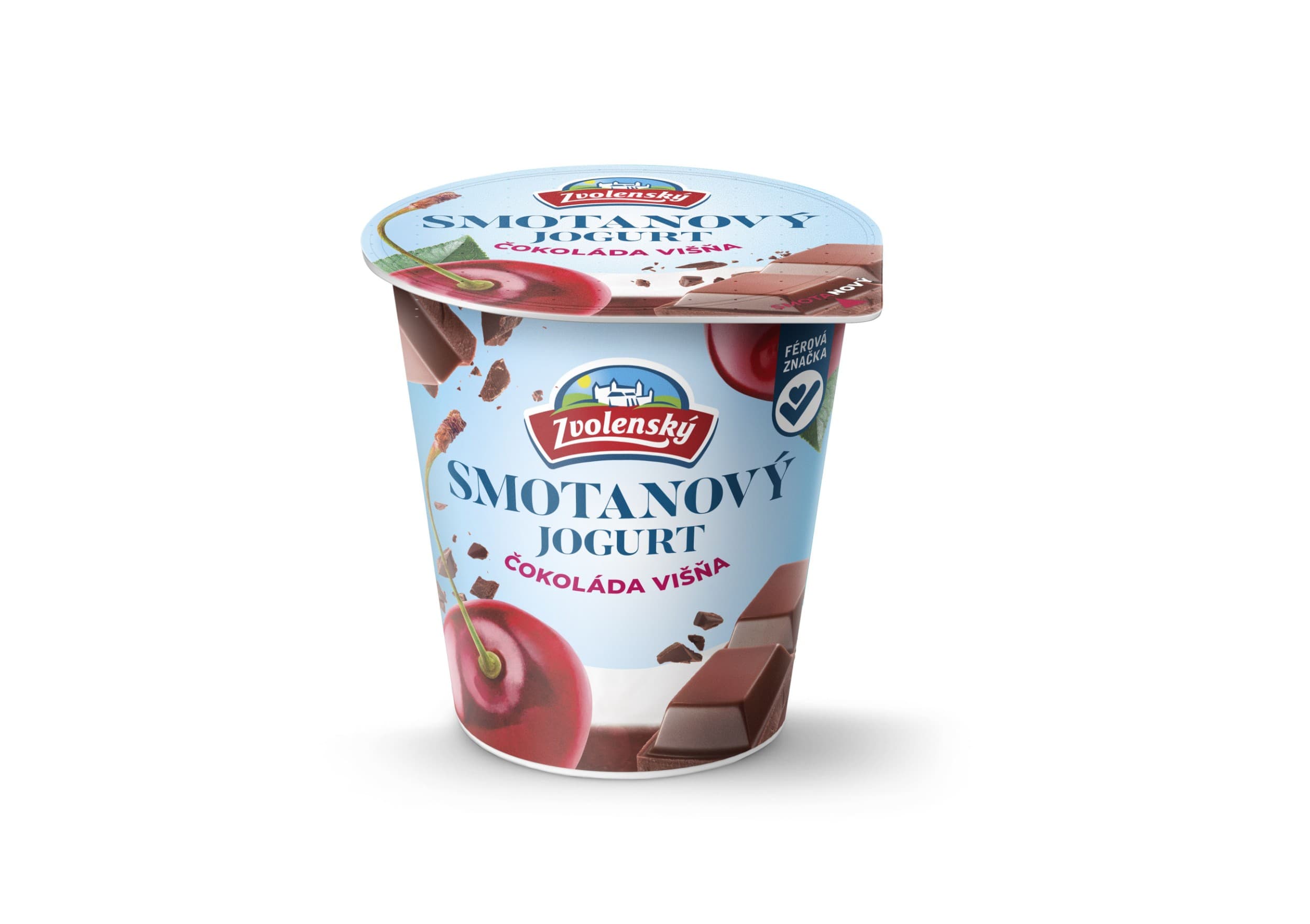 Zvolenský smetanový jogurt čokoláda-višeň 145g
