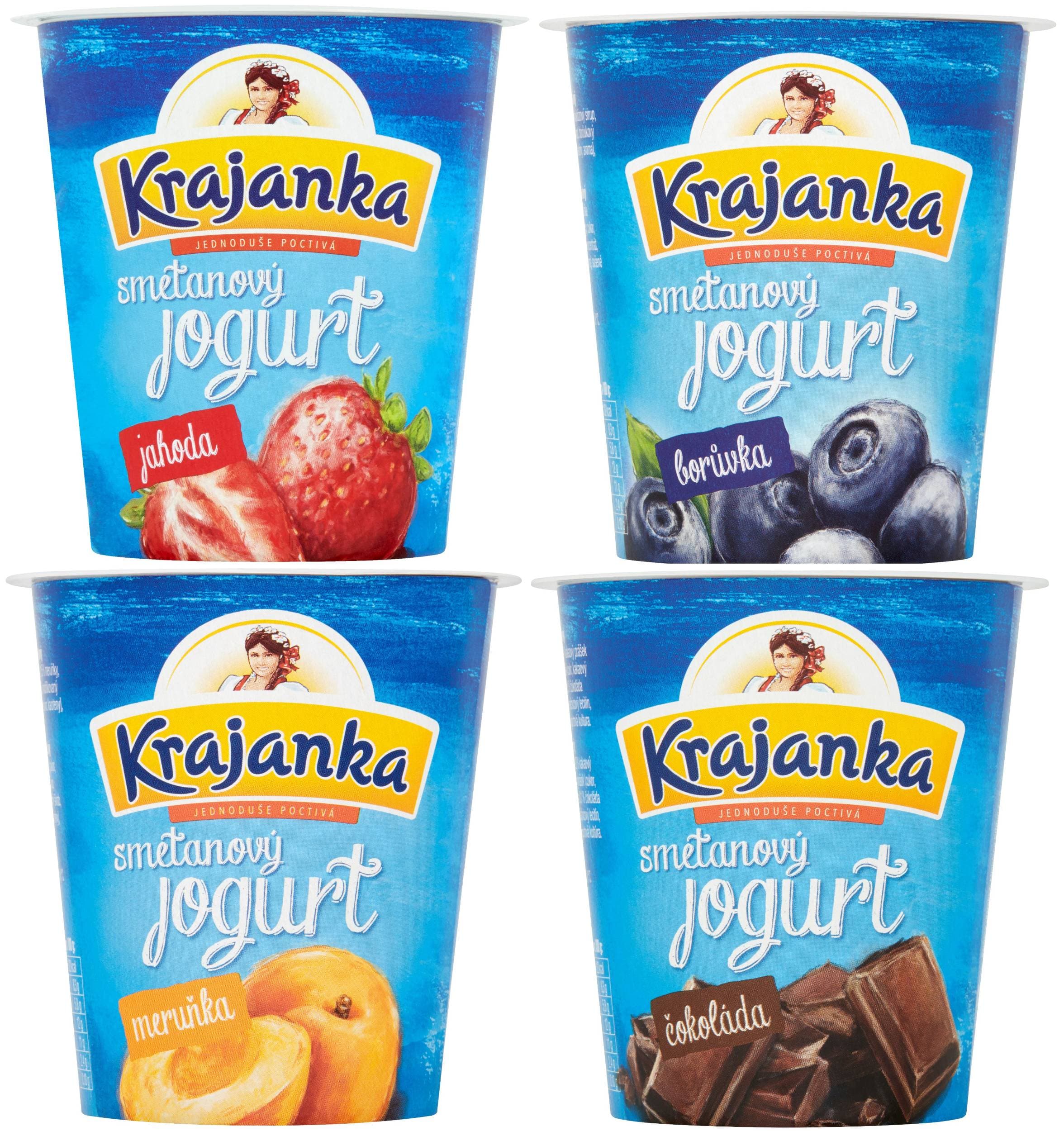 Krajanka Smetanový jogurt různé příchutě 150 g