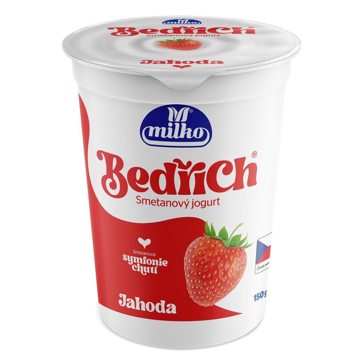 Milko Bedřich smetanový jogurt jahoda 10% 150g