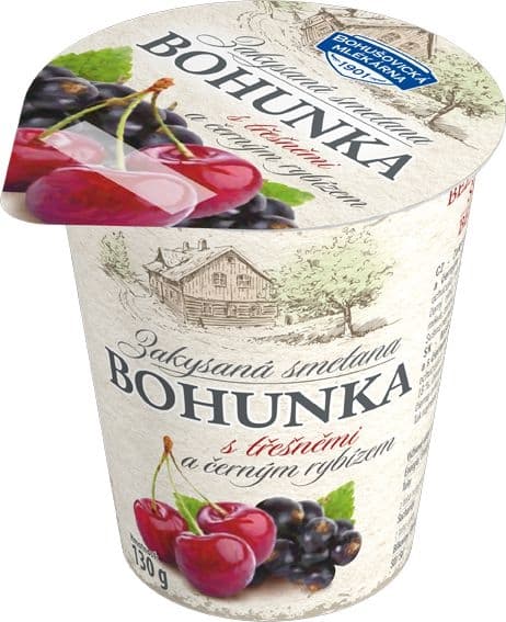 Bohušovická mlékárna Bohunka třešeň čern.rybíz 130g