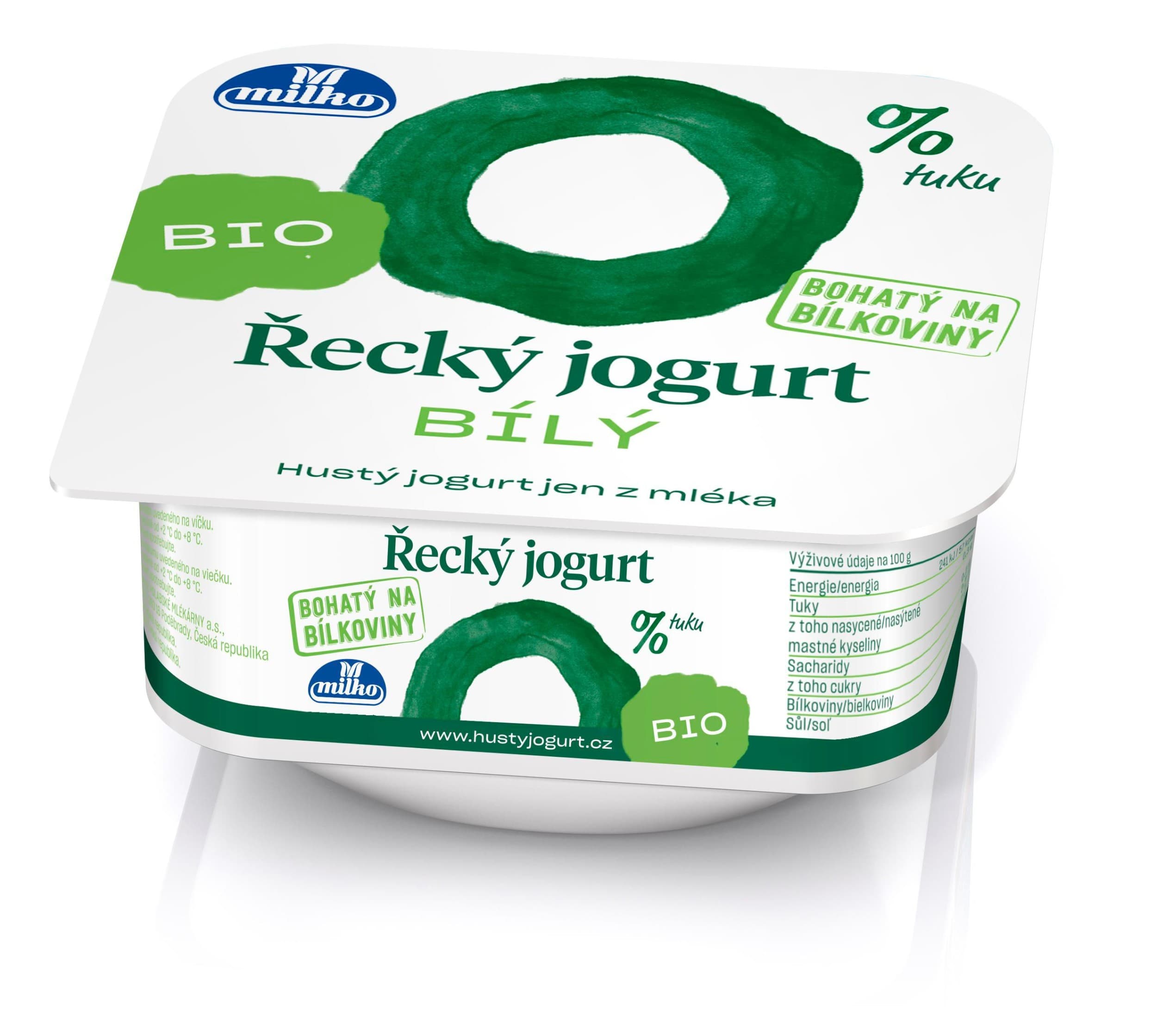 Milko BIO Řecký jogurt 0% bílý 130 g