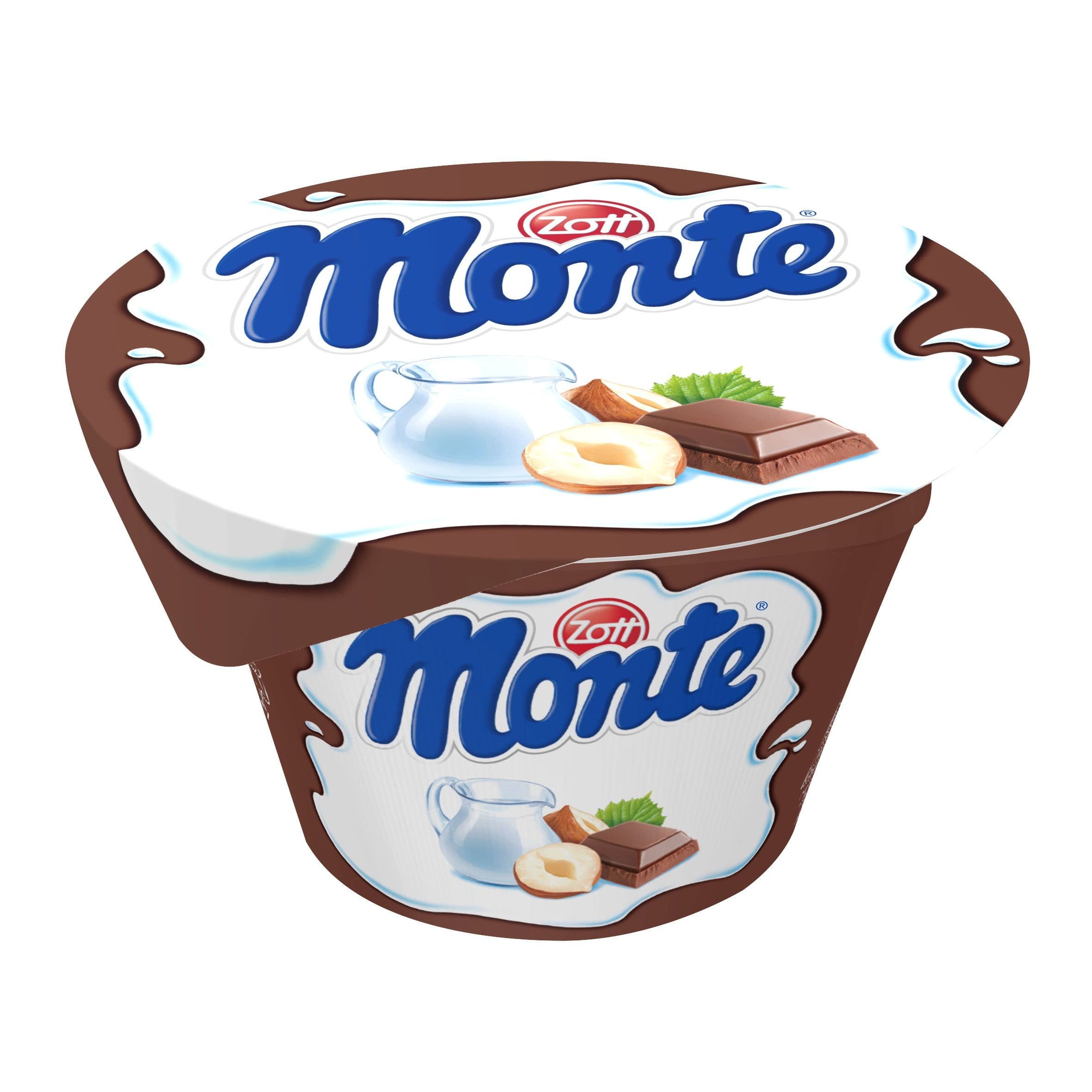 Zott Monte Mléčný dezert čokoládový s lískovými oříšky 150 g