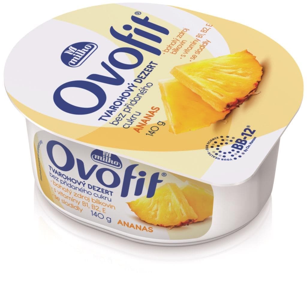 Milko Ovofit tvarohový dezert ananasový 140 g