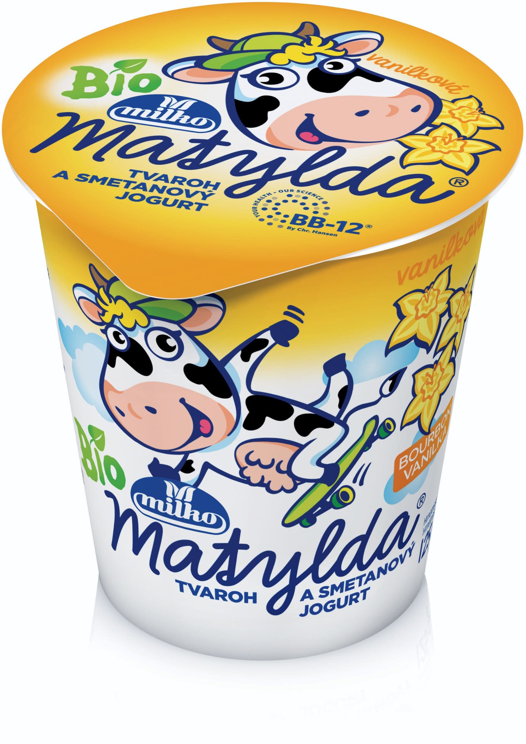 Milko Matylda BIO tvaroh a smetanový jogurt vanilková 125g