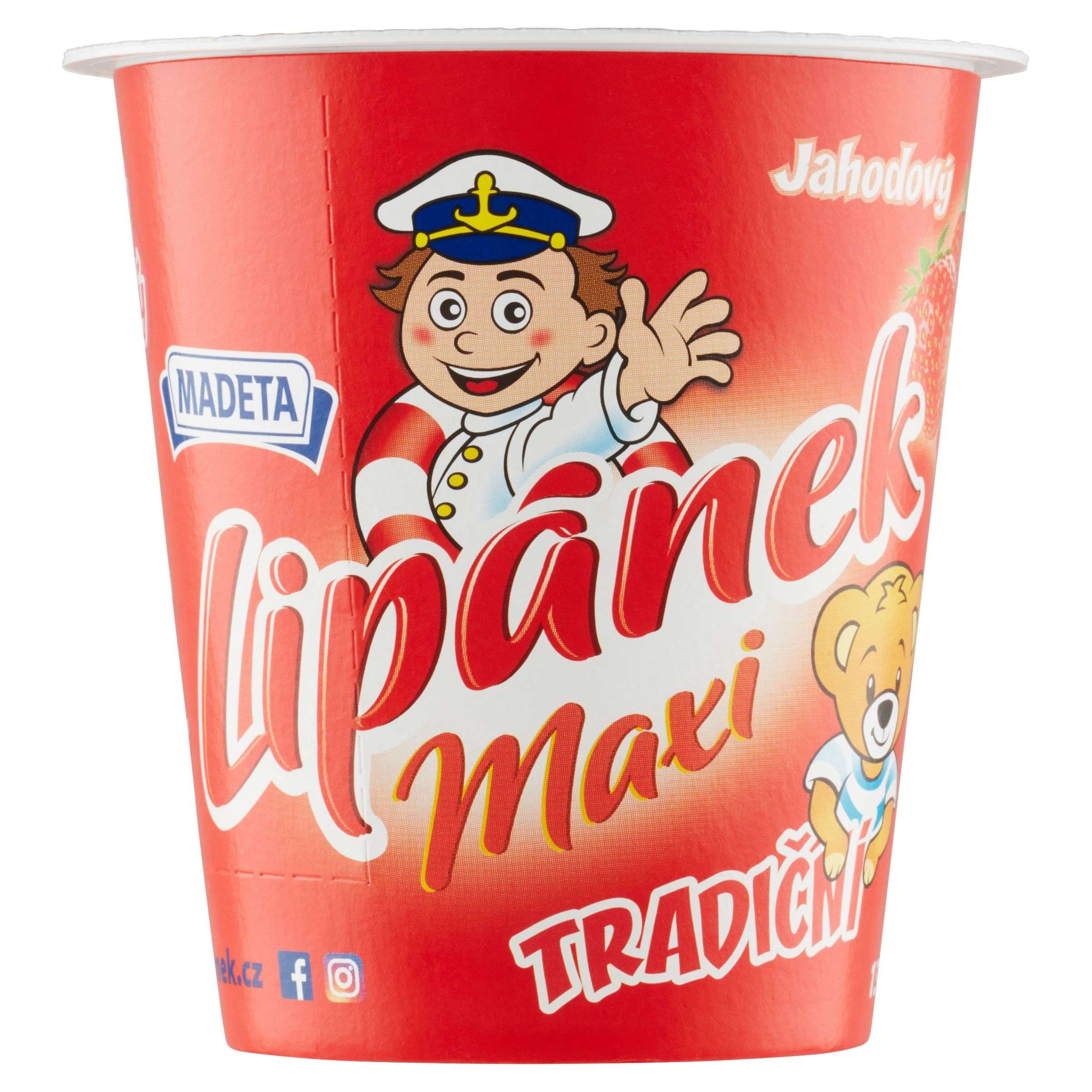 Madeta Duo Lipánek MAXI jahoda 130 g
