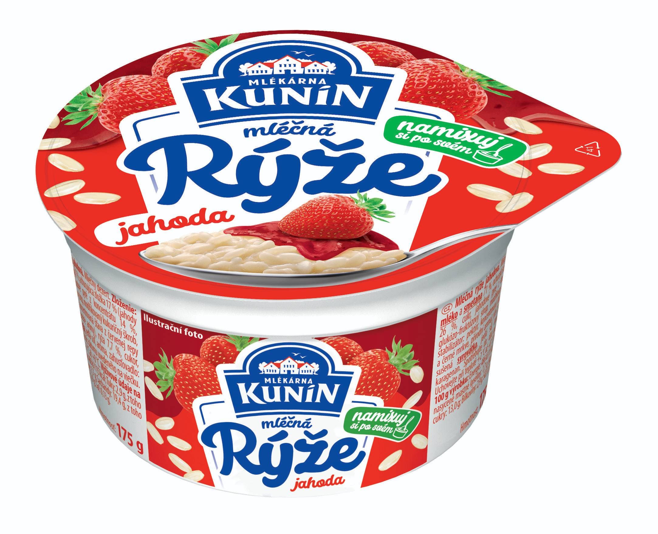 Kunín Mléčná rýže jahoda 175 g